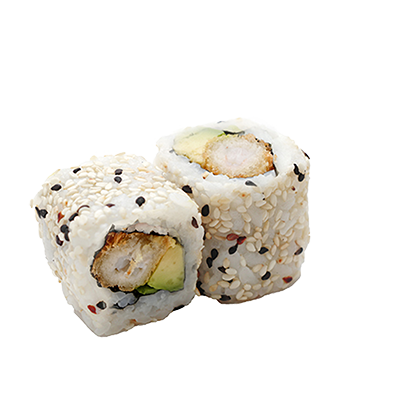 Tempura crevettes avocat